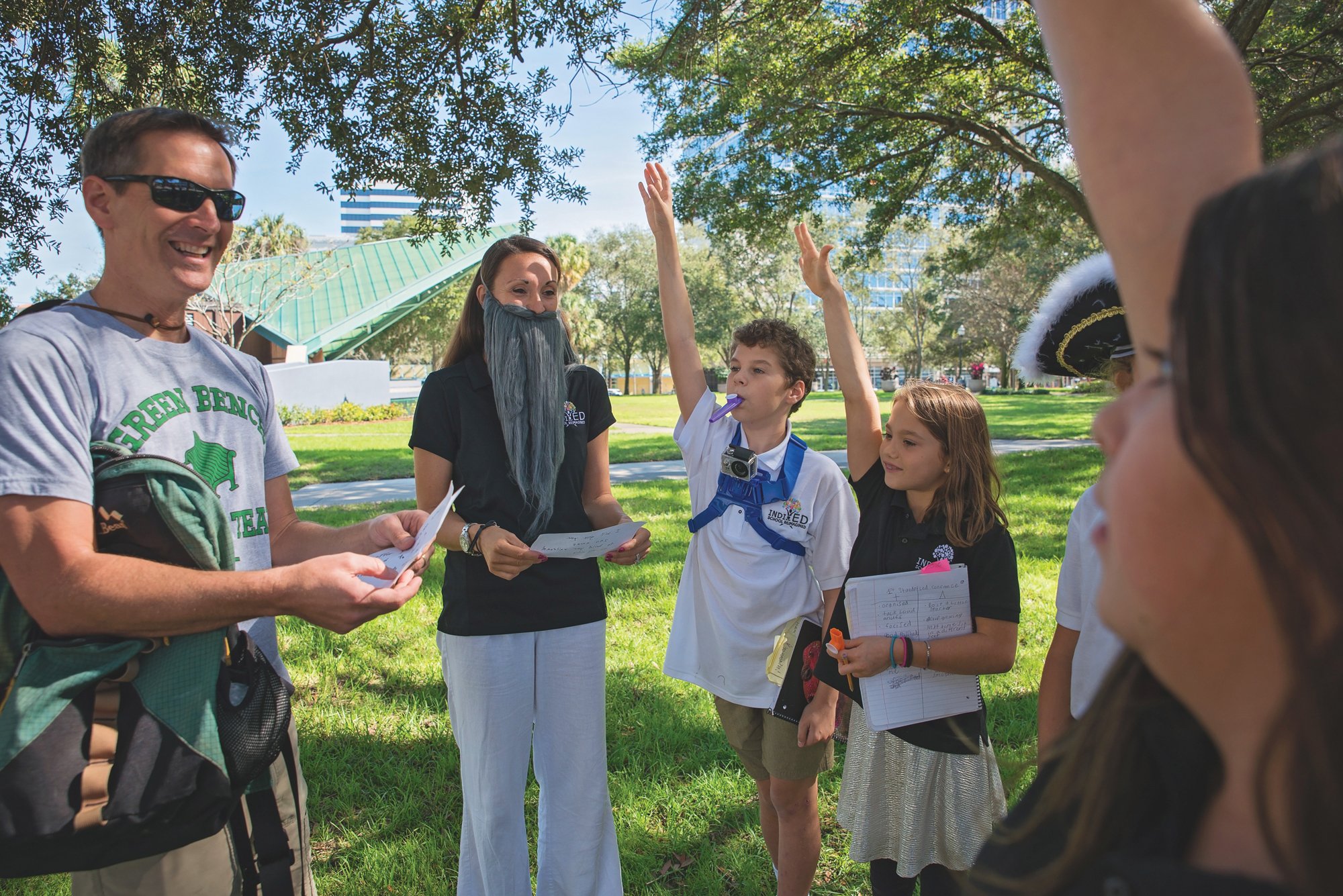 Indi-ED class learning about local history in Downtown St Pete. Photo by Kelly Nash Photography.