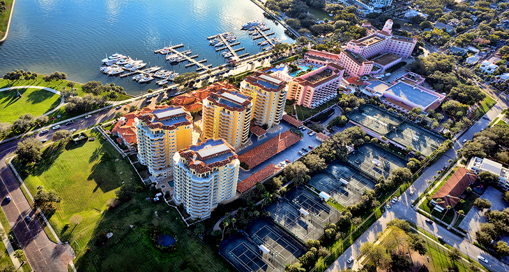 Aerial of Downtown St. Petersburg, FL