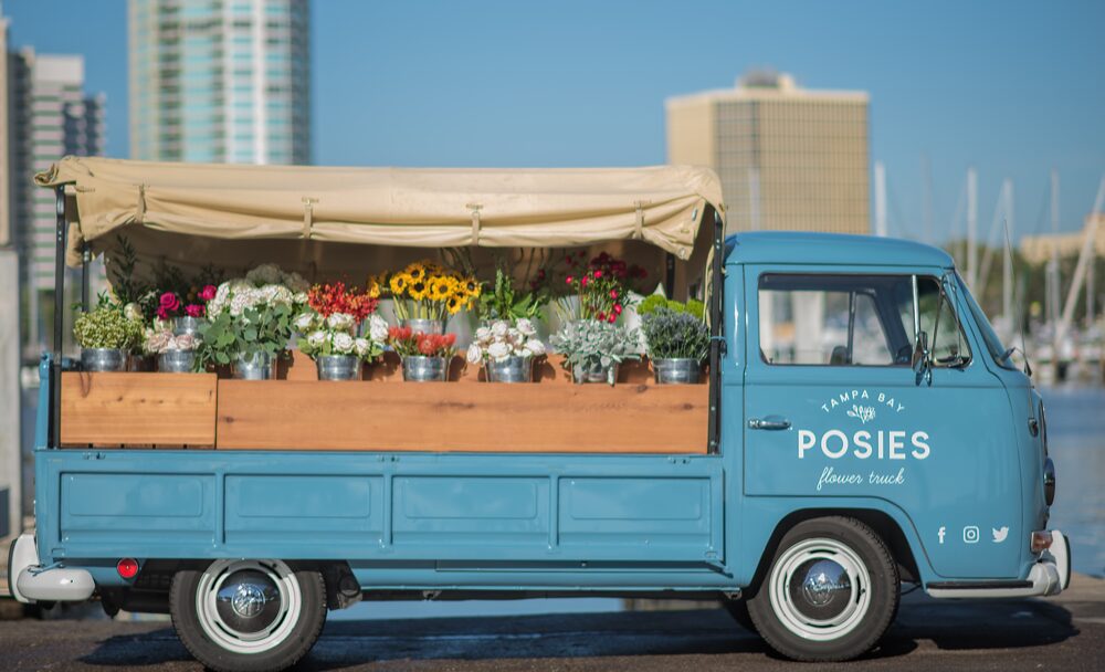 Posies Flower Truck. Photo by Jeremiah Khokhar Photography. 