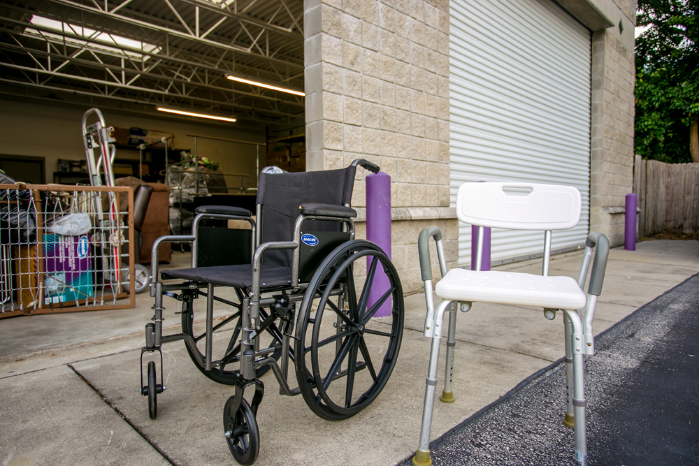 Wheelchairs and shower chairs are among the most needed pieces of equipment at Saving Our Seniors.