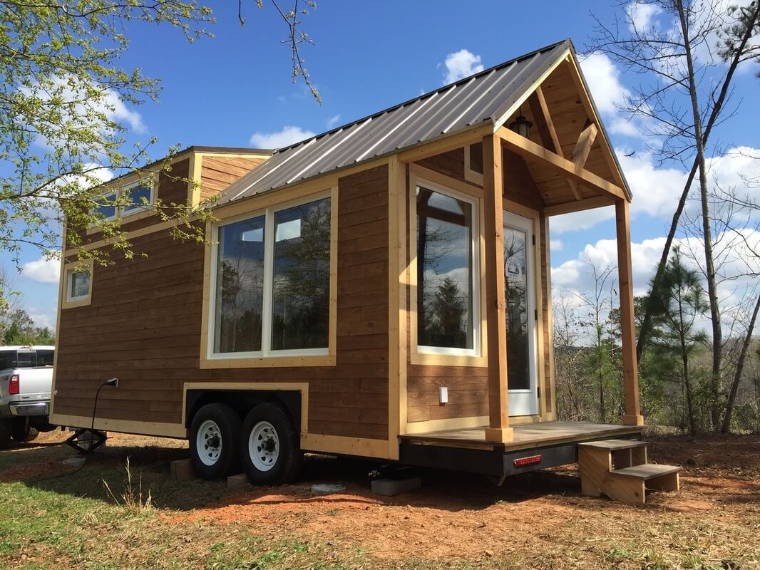 Students in the Second Chance Tiny Homes program learn to build homes like the one pictured here. Photo courtesy of Free Range Tiny Homes.