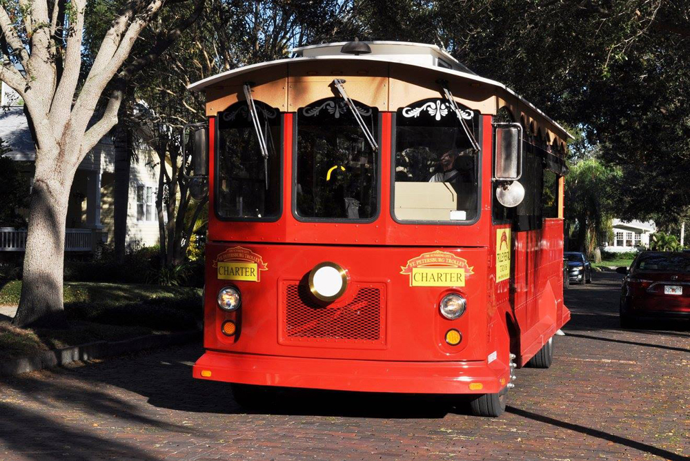 Take a trolley ride through Old Northeast. Photo by City of St. Petersburg.