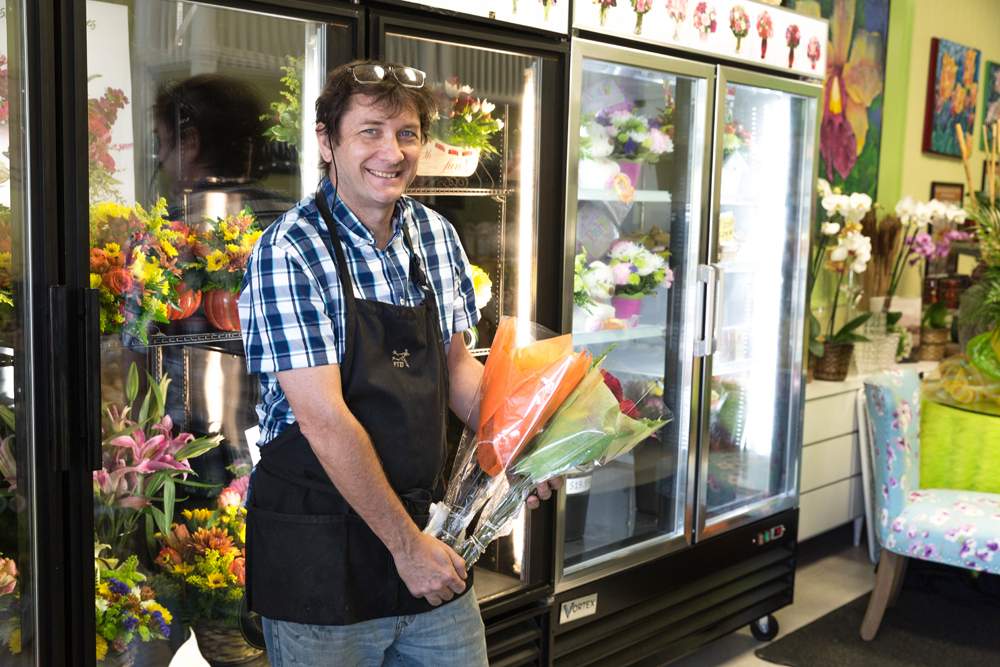 Shop owner and floral artist, Brad Catlin. Photos by Emily Canfield.