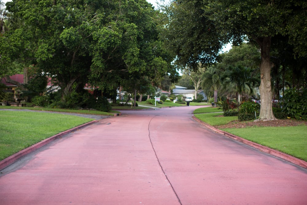 Pinellas Point Pink Streets. Photo by City of St. Petersburg.