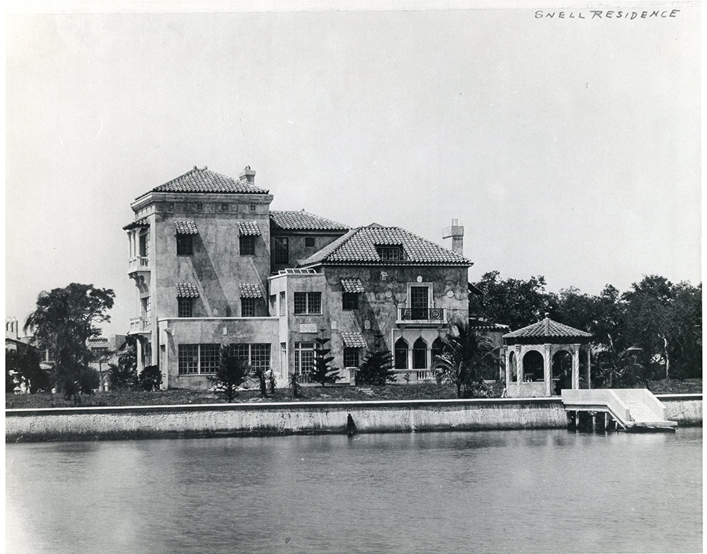 Perry Snell's home in Snell Isle. Photo courtesy of St. Petersburg, Museum of History.