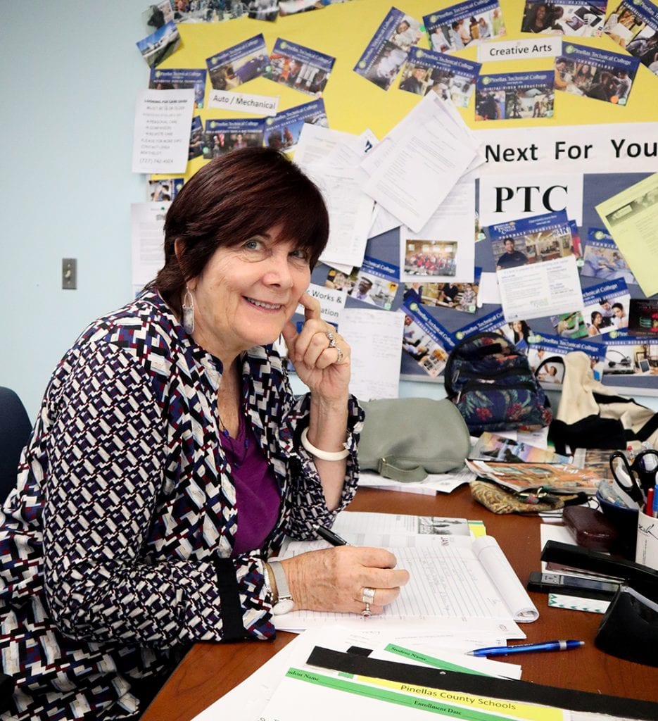 Barbara Riddle-Dvorak teacher at Tomlinson Adult Learning Center. Photo by Marilyn Malara.