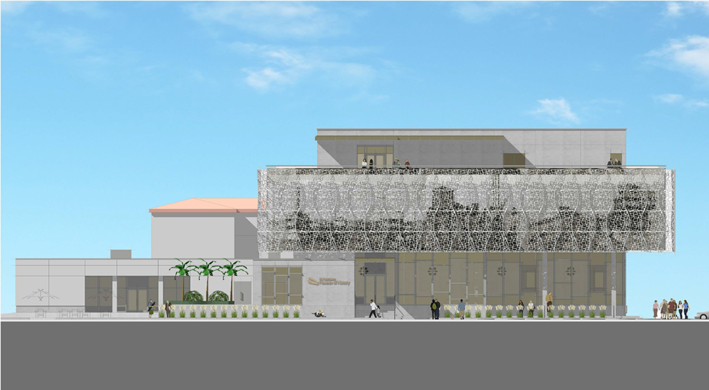 South Elevation. Rendering by ARC3 arcitecture.