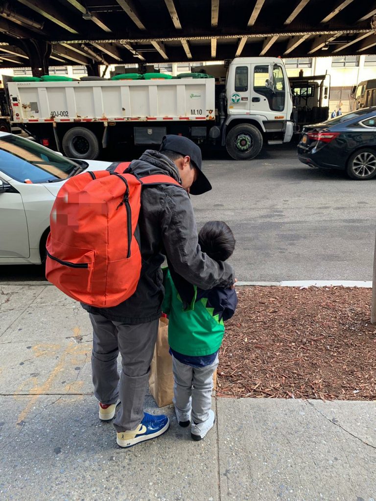 4-year-old and his dad reunited thanks to M4M. Photo courtesy of Miles4Migrants.
