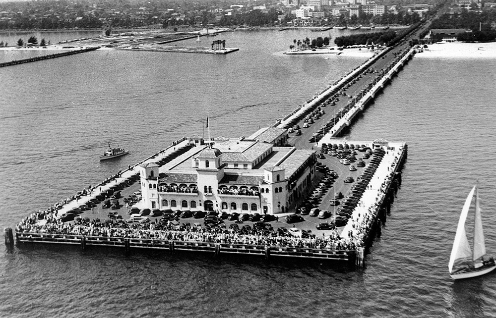 Million Dollar Pier that denied access to African Americans until the end of the Jim Crow era in the 1960’s. Photo by City of St. Petersburg.