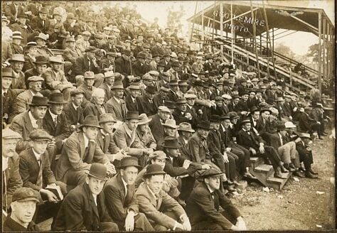 Spectators watching game between Phillies and Browns, 1915, at ballpark located near Coffee Pot Bayou on 22nd Ave. N. Photos courtesy of the St. Petersburg Museum of History