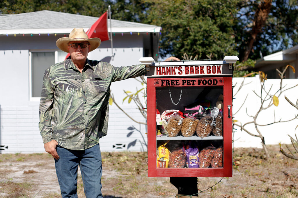 Mark James, created Hank's Bark Box in memory of his dog, Hank. Photo by Kristina Holman
