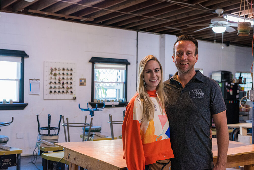 Gabriella Schmid & Bo Countryman, new owners of Charlie Parker Pottery. Photos by Musaweron Photography